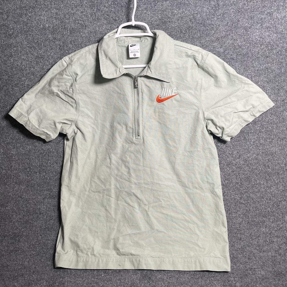 Nike 1/4 Zip Polo Shirt Men's Sz S Short Sleeve Swoosh Embroidered DM5283